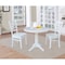 International Concepts Round 36 in Round Top Pedestal Table, with 2 Emily Chairs, White, 36 in W, 36 in L, 28.9 in H, Wood K08-36RT-27B-C617-2 - alternate 2